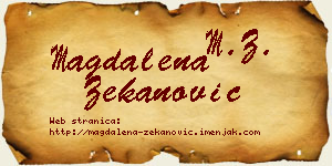 Magdalena Zekanović vizit kartica